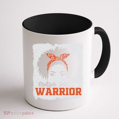 Ms Multiple Sclerosis Awareness Orange Ribbon Coffee Mug back