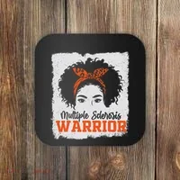 Ms Multiple Sclerosis Awareness Orange Ribbon Coaster thumb 0