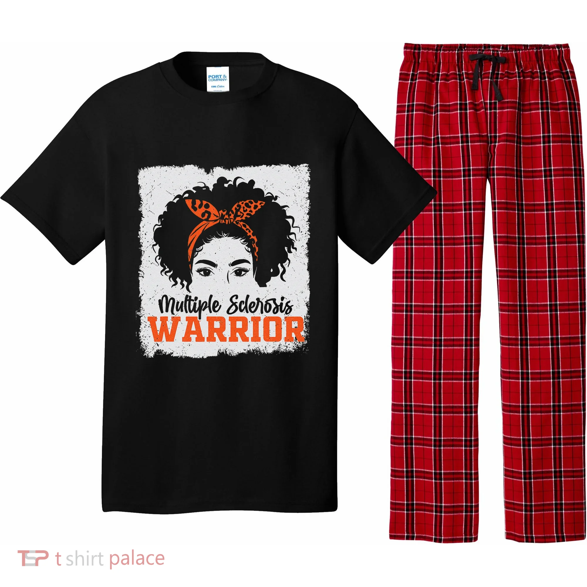 Ms Multiple Sclerosis Awareness Orange Ribbon Pajama Set