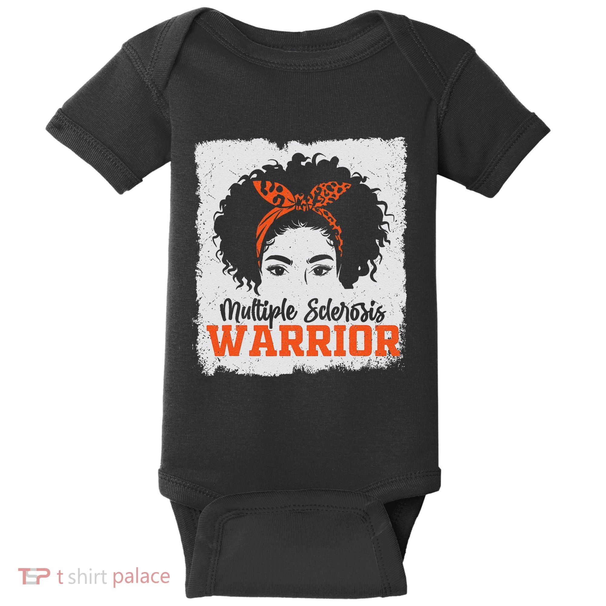 Ms Multiple Sclerosis Awareness Orange Ribbon Baby Bodysuit
