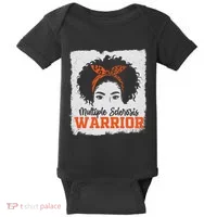 Ms Multiple Sclerosis Awareness Orange Ribbon Baby Bodysuit thumb 0