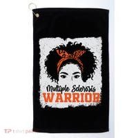 Ms Multiple Sclerosis Awareness Orange Ribbon Golf Towel thumb 0