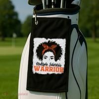 Ms Multiple Sclerosis Awareness Orange Ribbon Golf Towel thumb 2