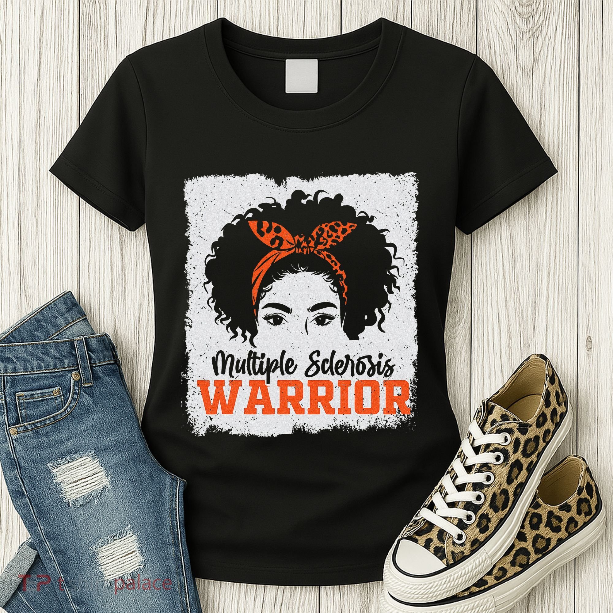 Ms Multiple Sclerosis Awareness Orange Ribbon Women's T-Shirt