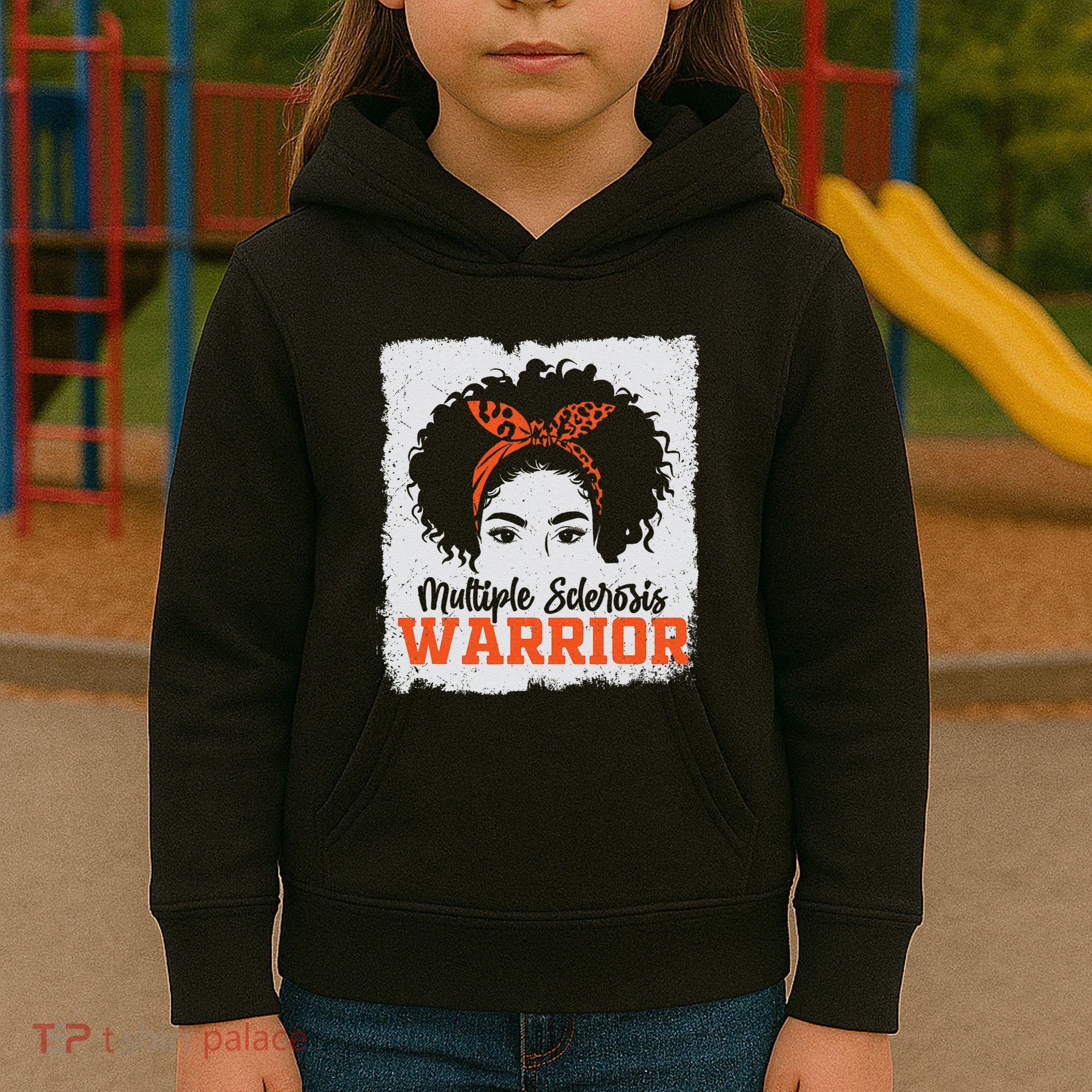 Ms Multiple Sclerosis Awareness Orange Ribbon Kids Hoodie