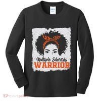 Ms Multiple Sclerosis Awareness Orange Ribbon Kids Long Sleeve Shirt thumb 0