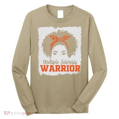Ms Multiple Sclerosis Awareness Orange Ribbon Long Sleeve Shirt