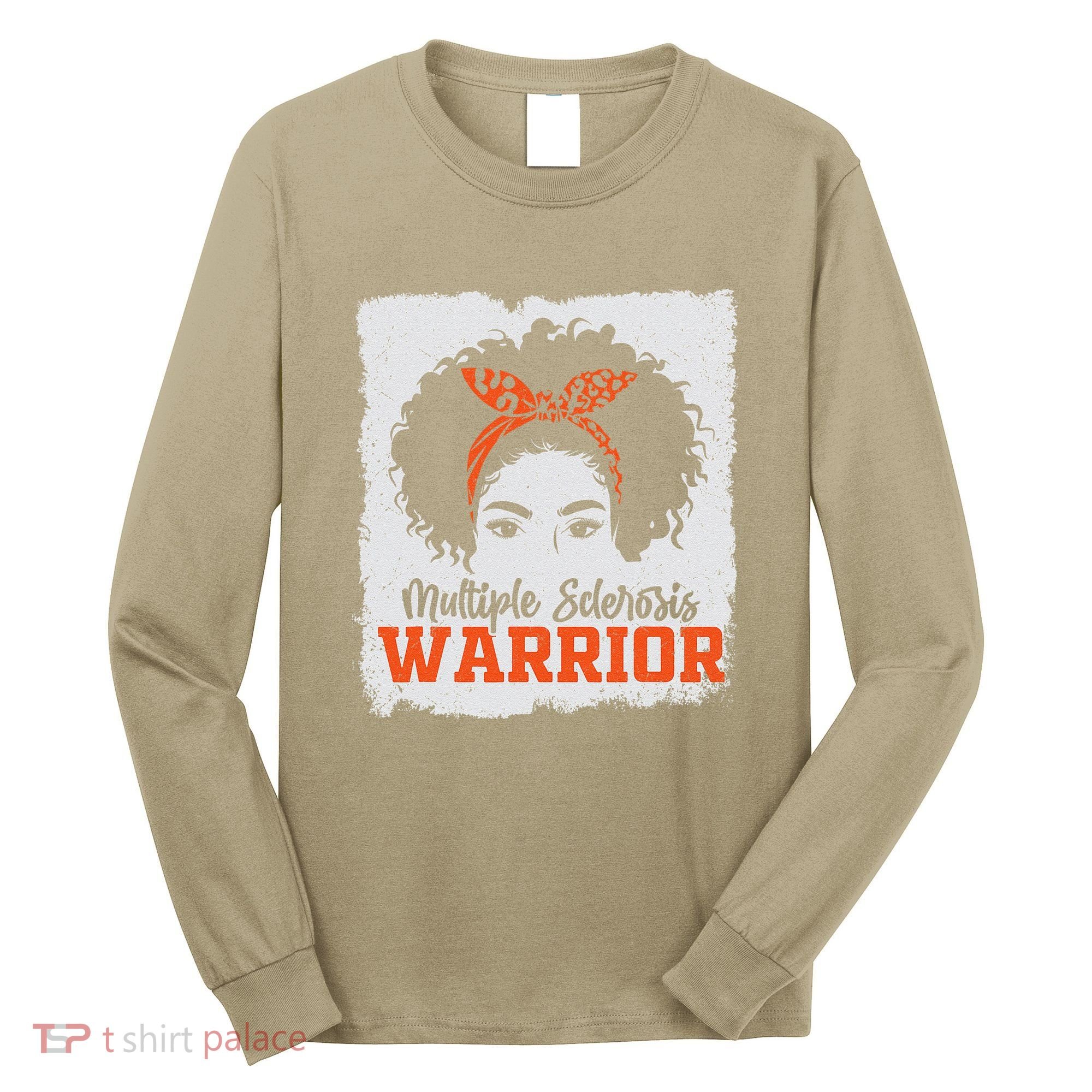 Ms Multiple Sclerosis Awareness Orange Ribbon Long Sleeve Shirt