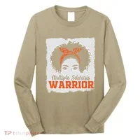 Ms Multiple Sclerosis Awareness Orange Ribbon Long Sleeve Shirt thumb 0