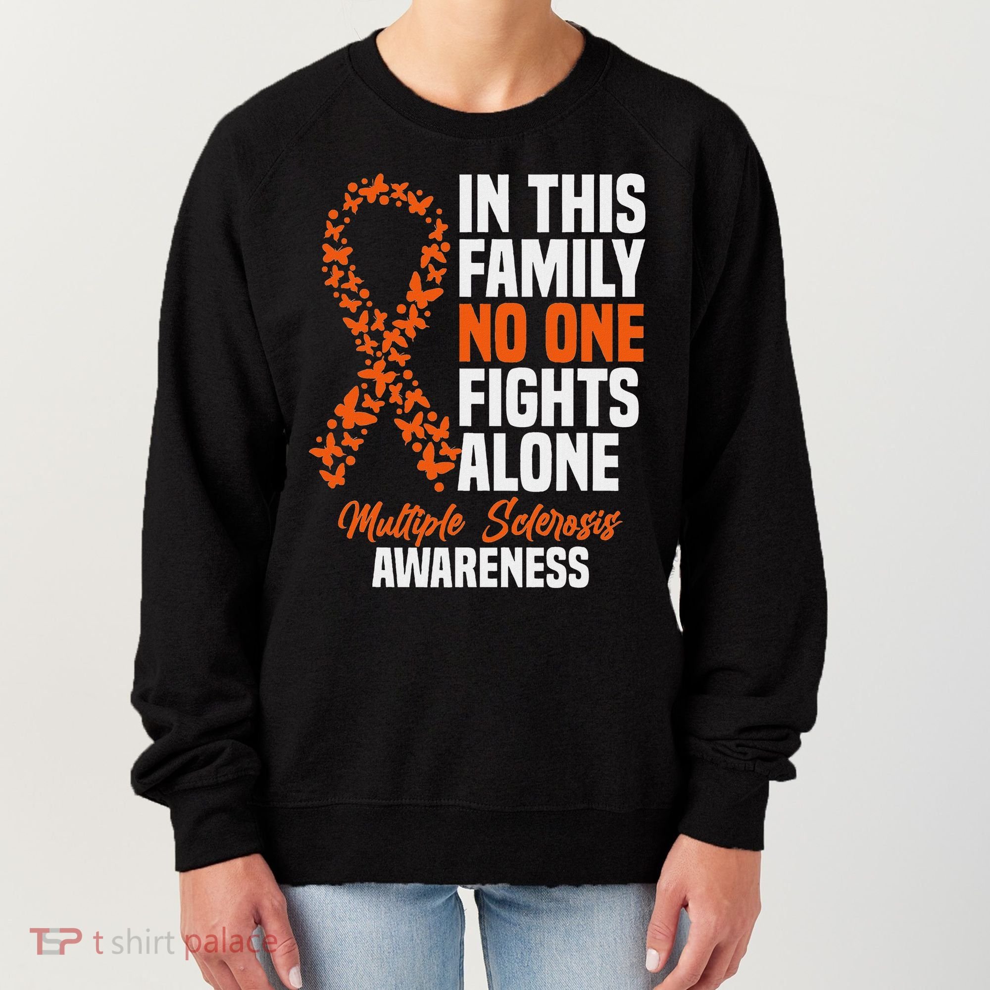 Ms Multiple Sclerosis Awareness Orange Ribbon Gift Women's Sweatshirt