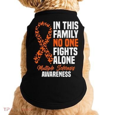 Ms Multiple Sclerosis Awareness Orange Ribbon Gift Doggie Tank