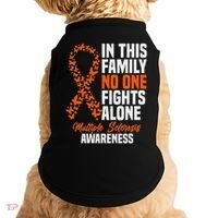 Ms Multiple Sclerosis Awareness Orange Ribbon Gift Doggie Tank thumb 0