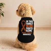Ms Multiple Sclerosis Awareness Orange Ribbon Gift Doggie Tank thumb 2