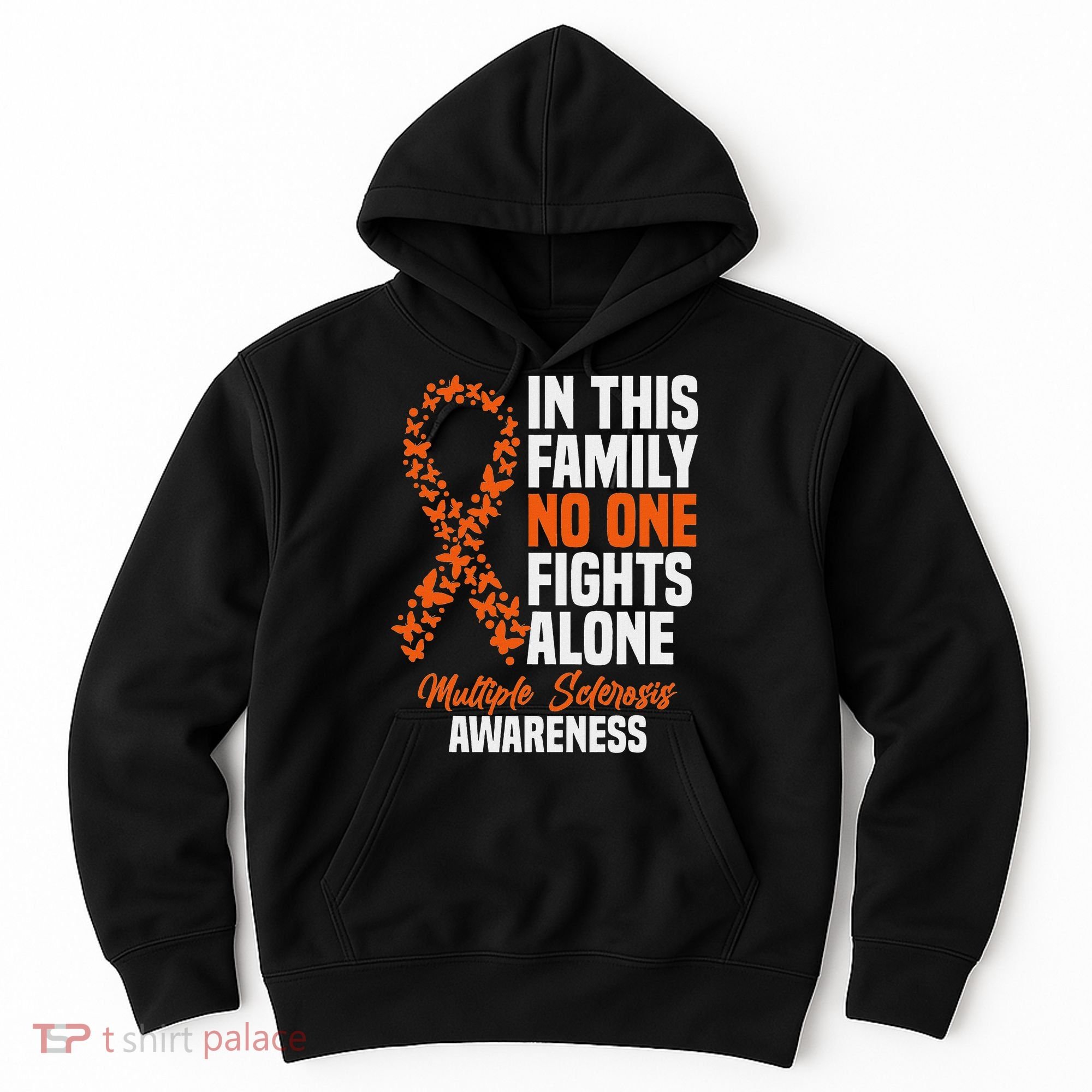 Ms Multiple Sclerosis Awareness Orange Ribbon Gift Hoodie
