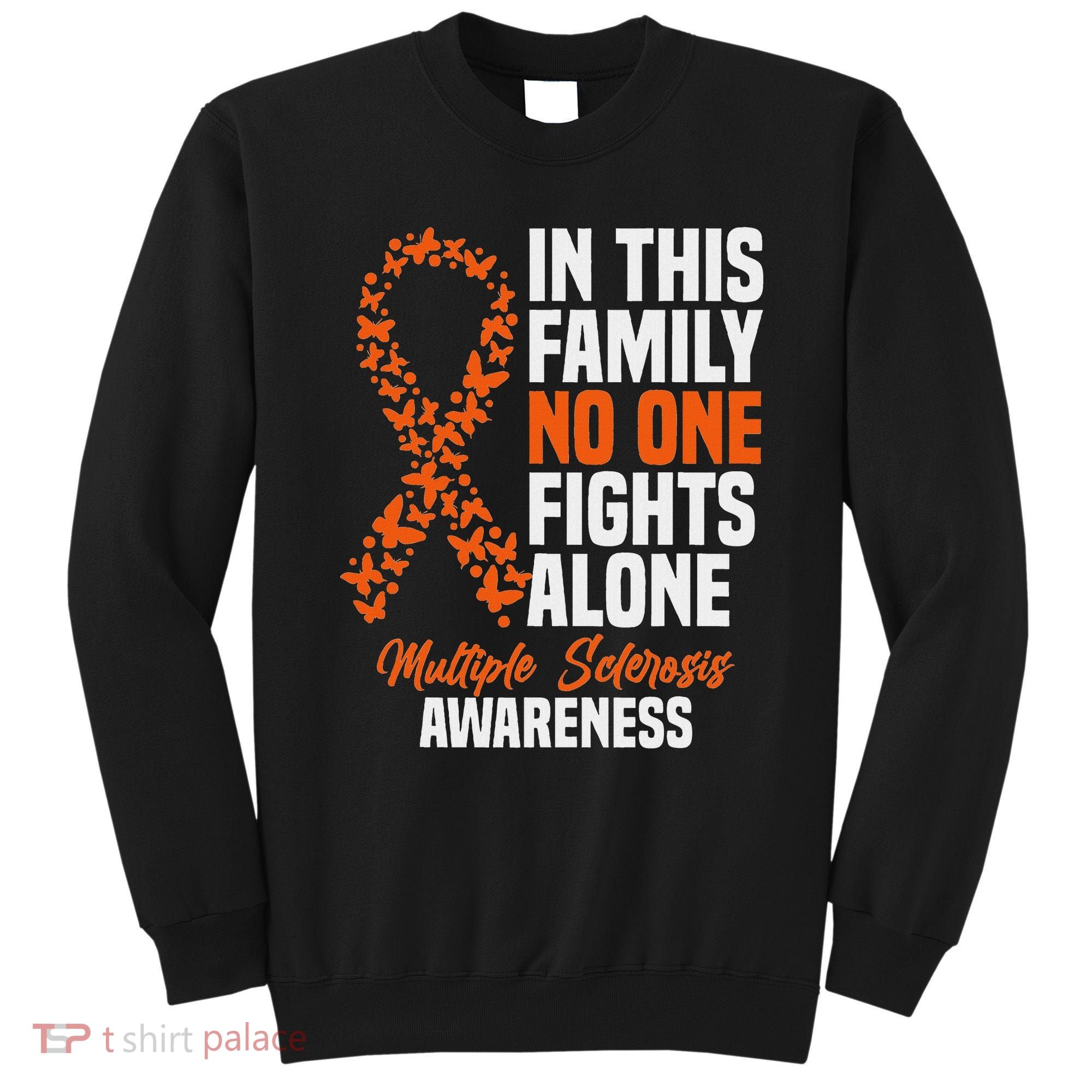 Ms Multiple Sclerosis Awareness Orange Ribbon Gift Sweatshirt