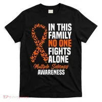 Ms Multiple Sclerosis Awareness Orange Ribbon Gift T-Shirt thumb 0