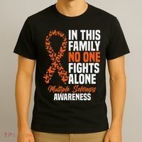 Ms Multiple Sclerosis Awareness Orange Ribbon Gift T-Shirt thumb 3