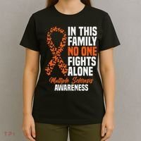 Ms Multiple Sclerosis Awareness Orange Ribbon Gift T-Shirt thumb 4