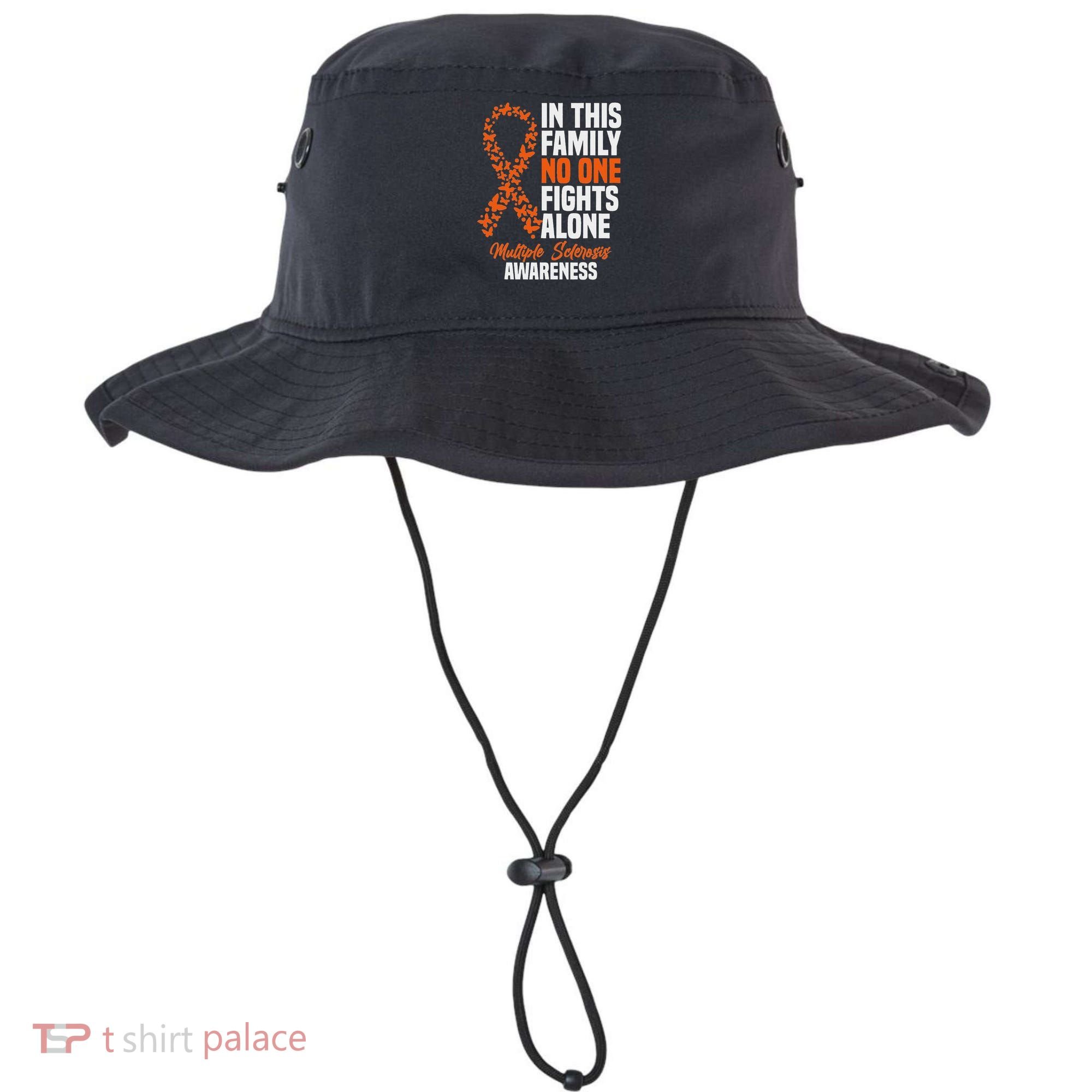 Ms Multiple Sclerosis Awareness Orange Ribbon Gift Bucket Hat