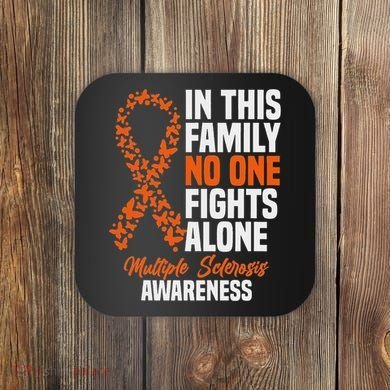 Ms Multiple Sclerosis Awareness Orange Ribbon Gift Coaster