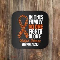 Ms Multiple Sclerosis Awareness Orange Ribbon Gift Coaster thumb 0