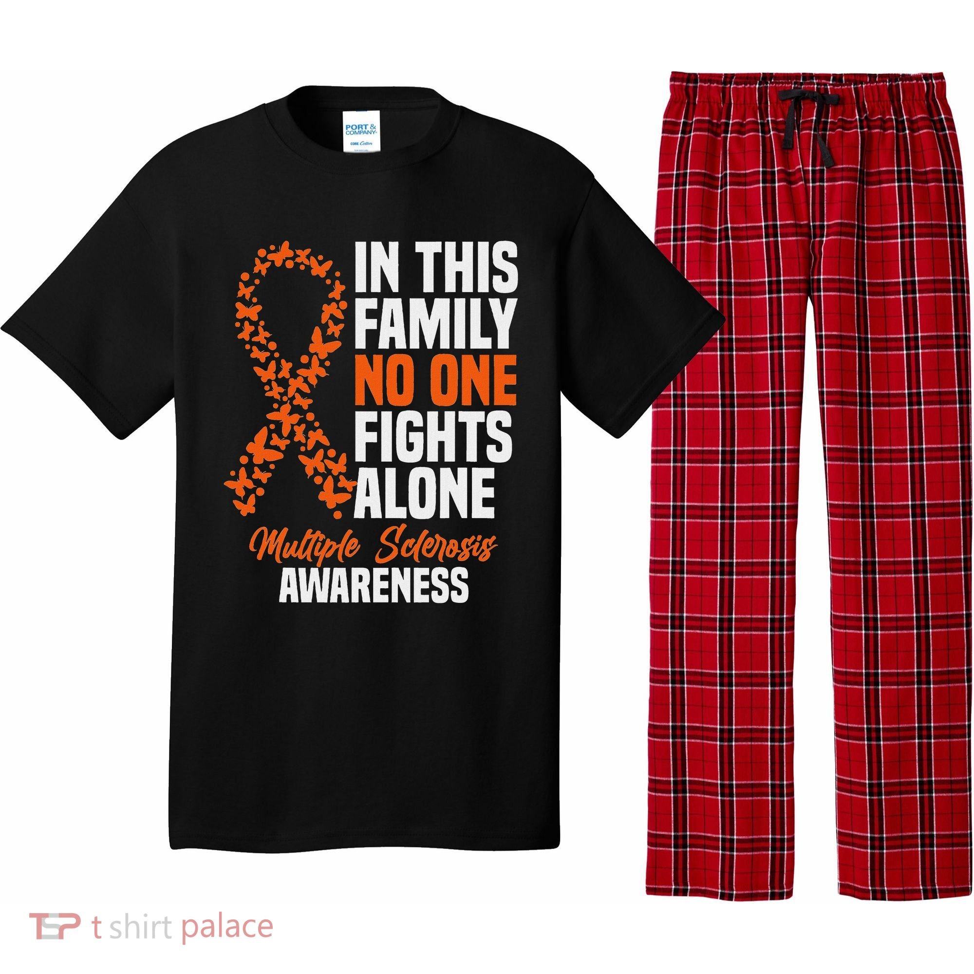 Ms Multiple Sclerosis Awareness Orange Ribbon Gift Pajama Set