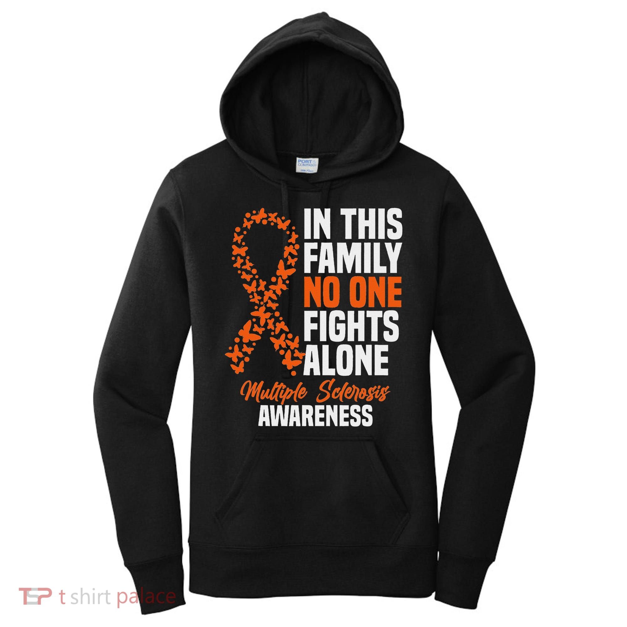 Ms Multiple Sclerosis Awareness Orange Ribbon Gift Women's Hoodie