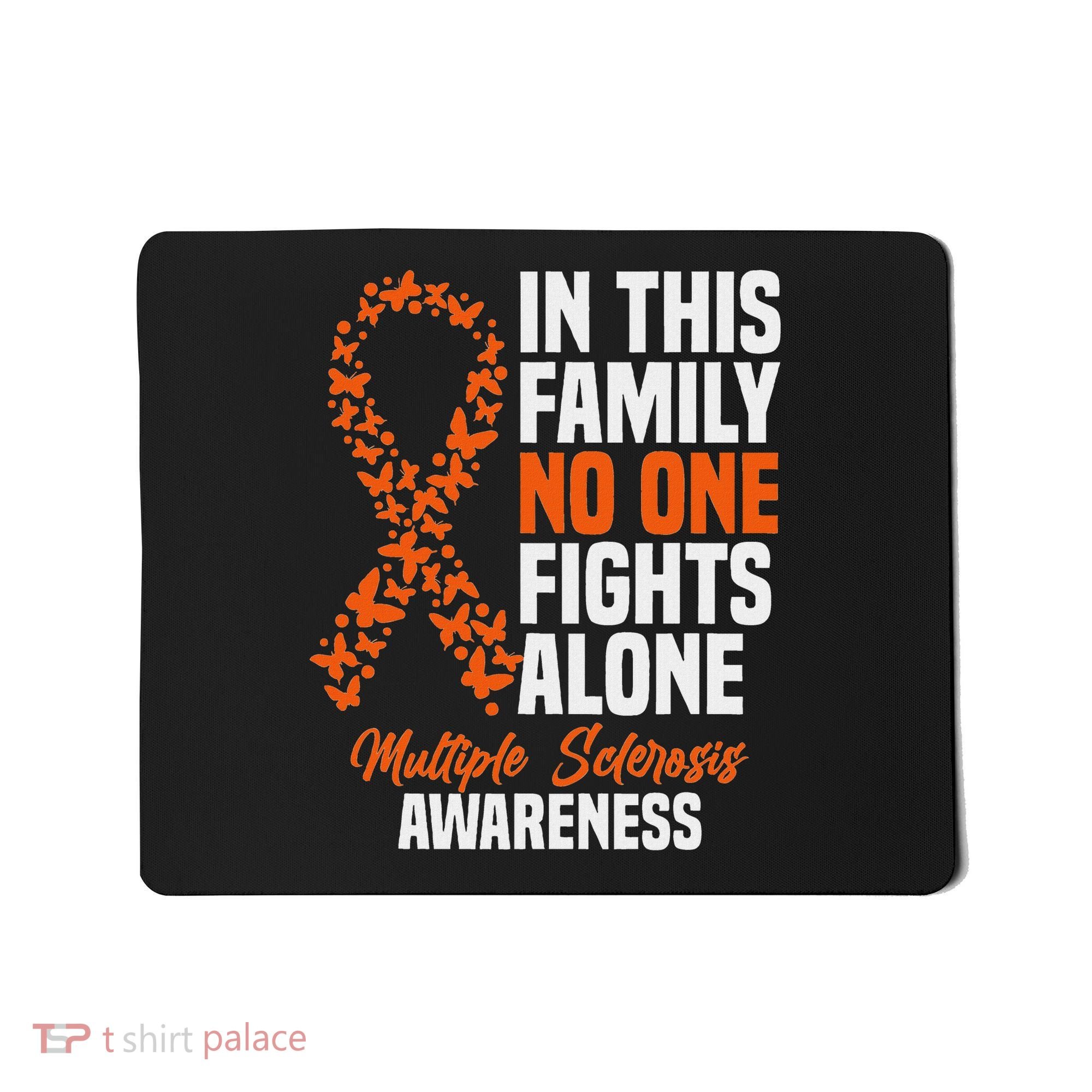 Ms Multiple Sclerosis Awareness Orange Ribbon Gift Mousepad