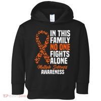 Ms Multiple Sclerosis Awareness Orange Ribbon Gift Toddler Hoodie thumb 0