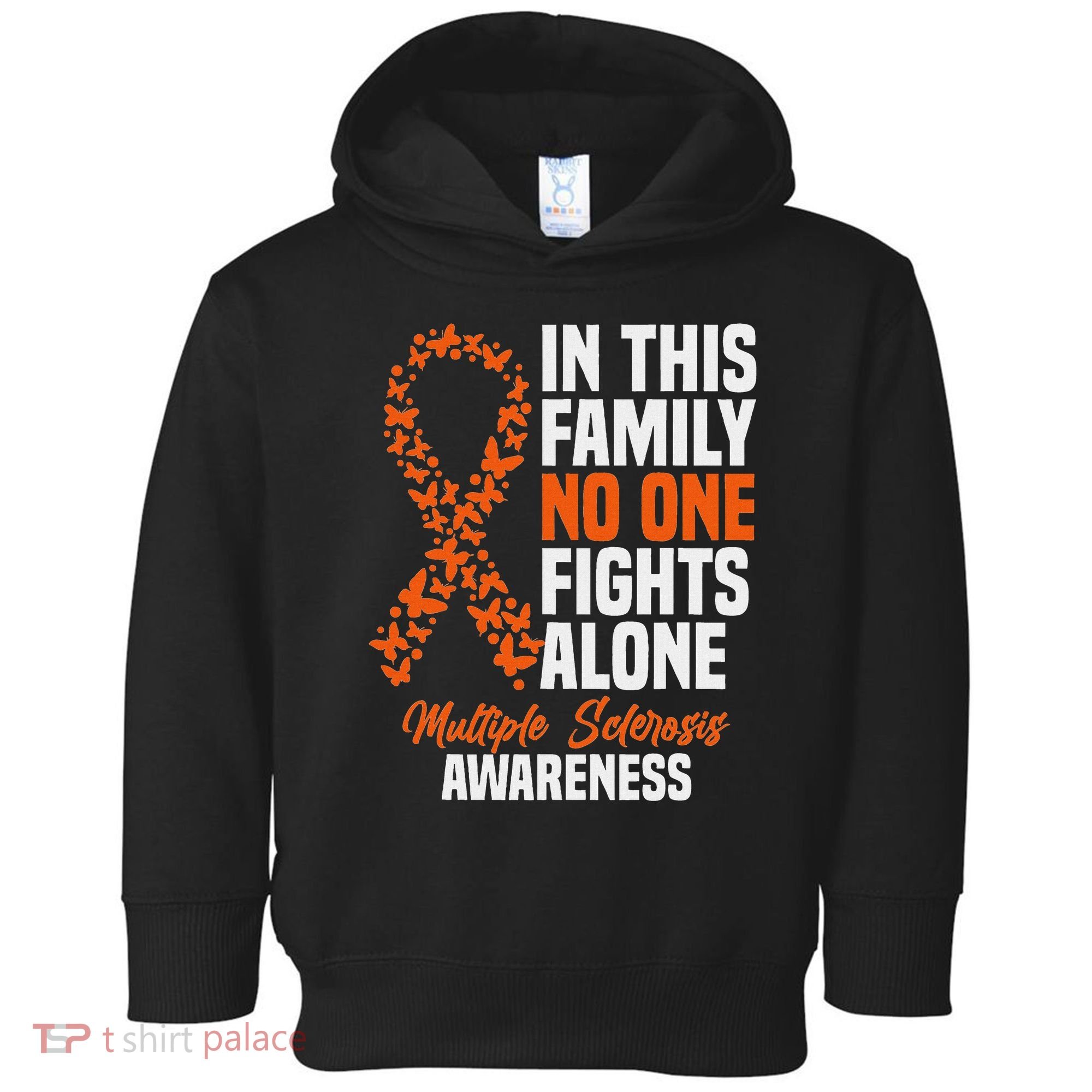 Ms Multiple Sclerosis Awareness Orange Ribbon Gift Toddler Hoodie