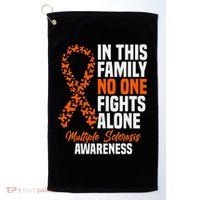 Ms Multiple Sclerosis Awareness Orange Ribbon Gift Golf Towel thumb 0