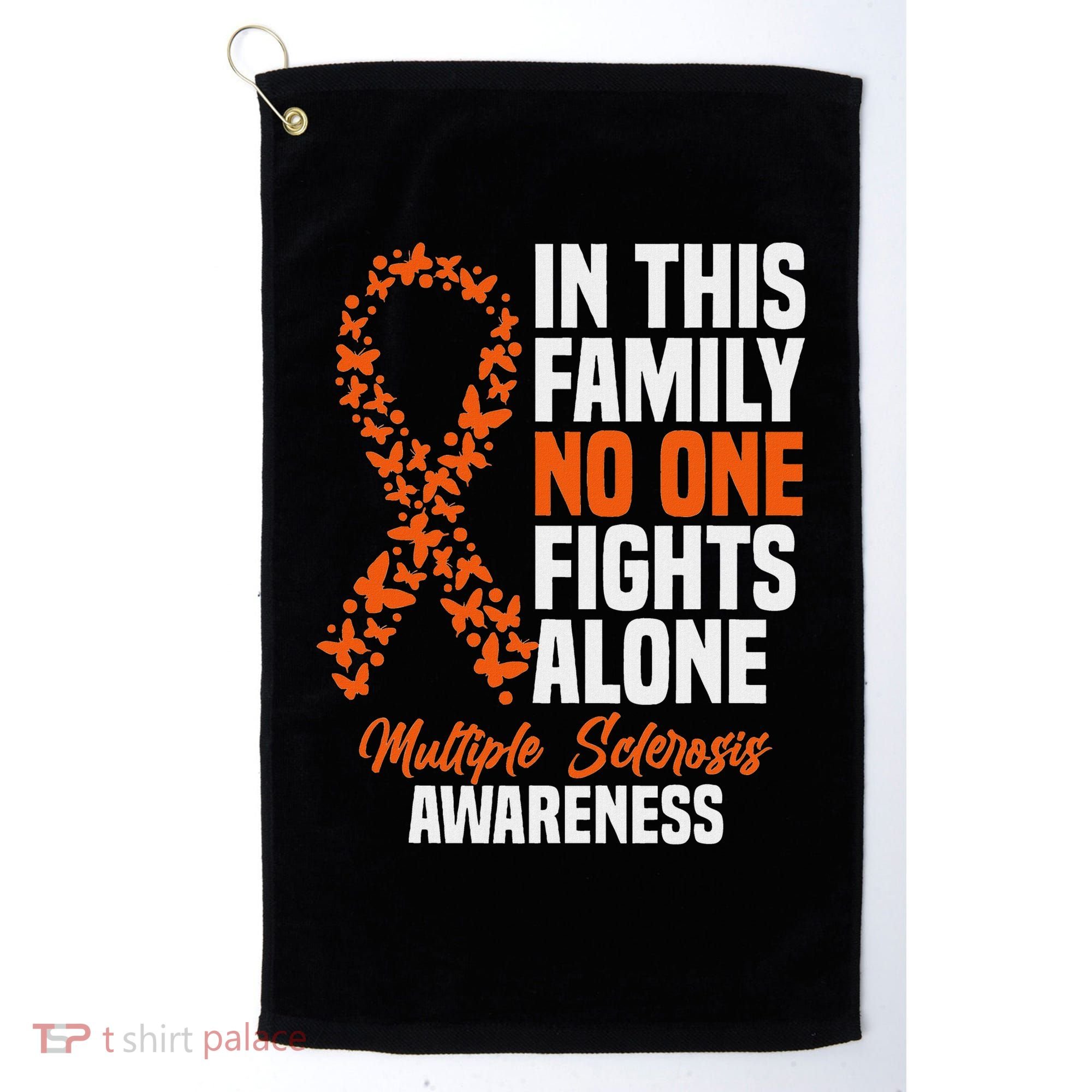 Ms Multiple Sclerosis Awareness Orange Ribbon Gift Golf Towel