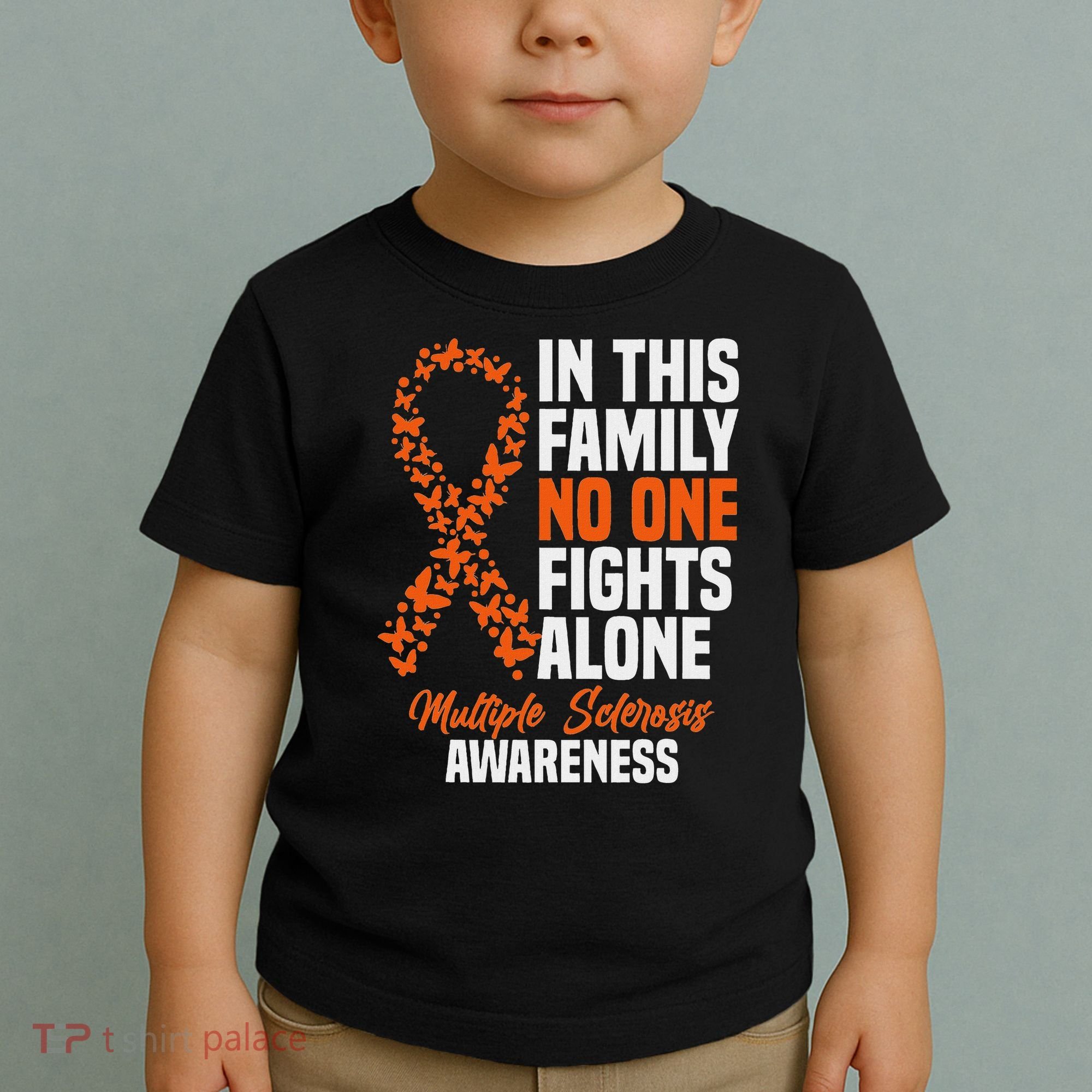 Ms Multiple Sclerosis Awareness Orange Ribbon Gift Toddler T-Shirt