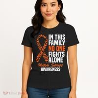 Ms Multiple Sclerosis Awareness Orange Ribbon Gift Women's T-Shirt thumb 4