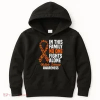 Ms Multiple Sclerosis Awareness Orange Ribbon Gift Kids Hoodie thumb 0