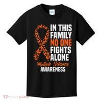 Ms Multiple Sclerosis Awareness Orange Ribbon Gift Kids T-Shirt thumb 0