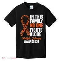 Ms Multiple Sclerosis Awareness Orange Ribbon Gift Kids T-Shirt thumb 0
