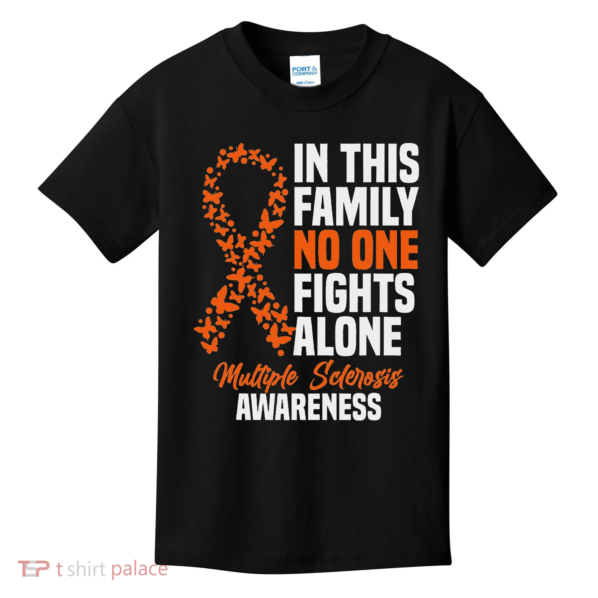 Ms Multiple Sclerosis Awareness Orange Ribbon Gift Kids T-Shirt