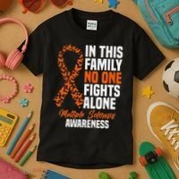 Ms Multiple Sclerosis Awareness Orange Ribbon Gift Kids T-Shirt thumb 3