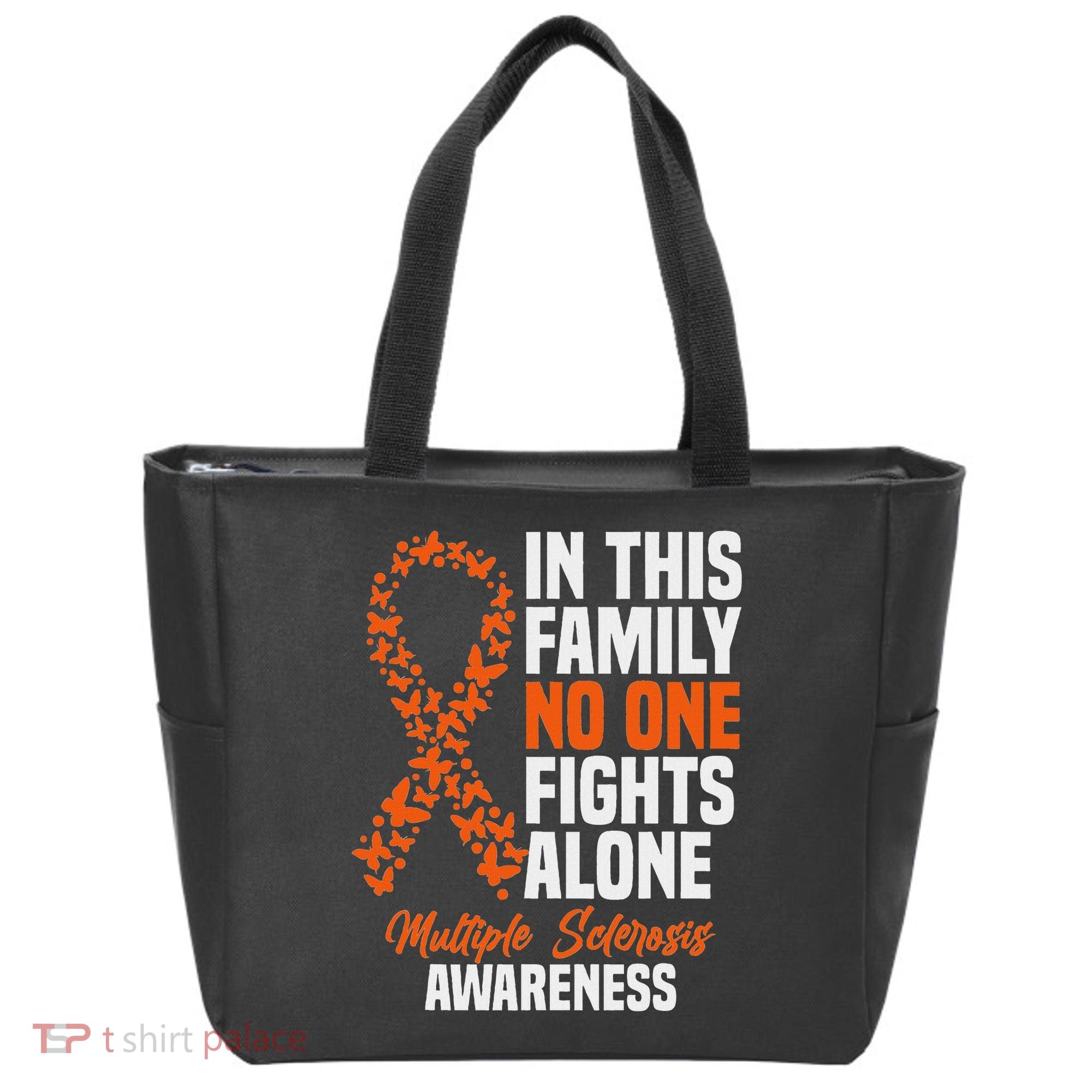 Ms Multiple Sclerosis Awareness Orange Ribbon Gift Tote Bag