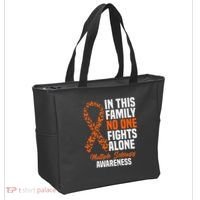 Ms Multiple Sclerosis Awareness Orange Ribbon Gift Tote Bag thumb 2