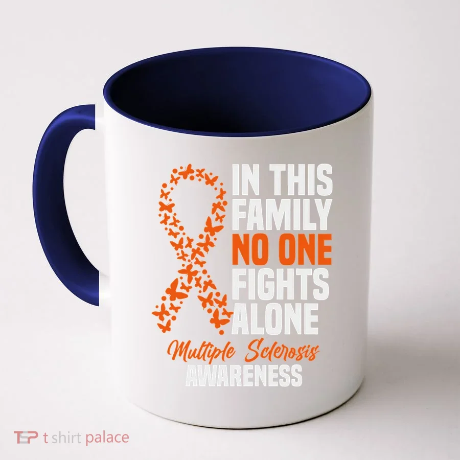 Ms Multiple Sclerosis Awareness Orange Ribbon Gift Coffee Mug