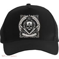 Master Mason Skull Square And Compass Freemason Masonic Five-Panel Snapback Cap thumb 0