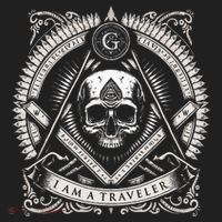 Master Mason Skull Square And Compass Freemason Masonic Five-Panel Snapback Cap thumb 2