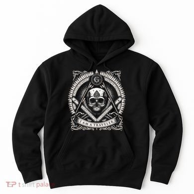 Master Mason Skull Square And Compass Freemason Masonic Hoodie
