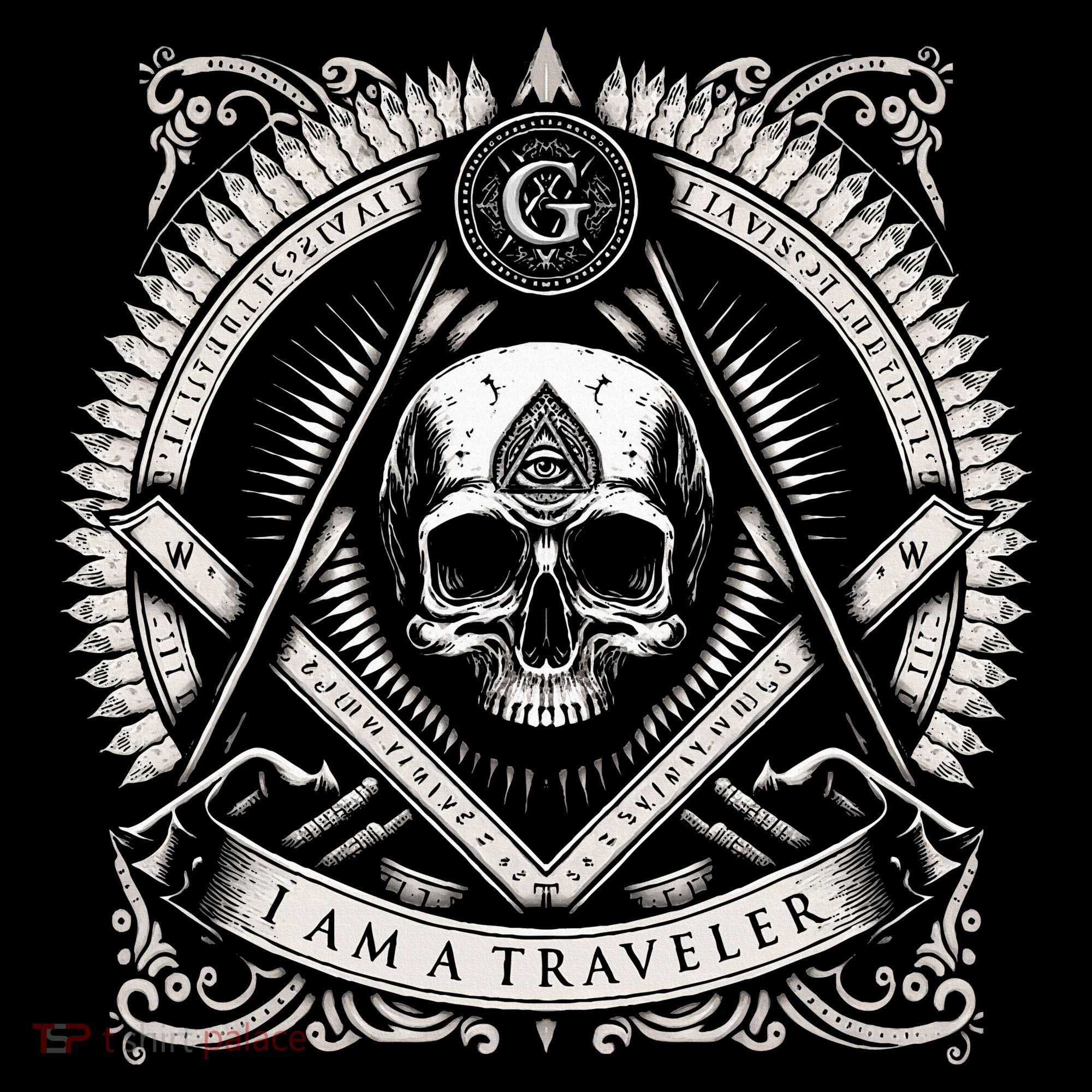 Master Mason Skull Square And Compass Freemason Masonic Coaster