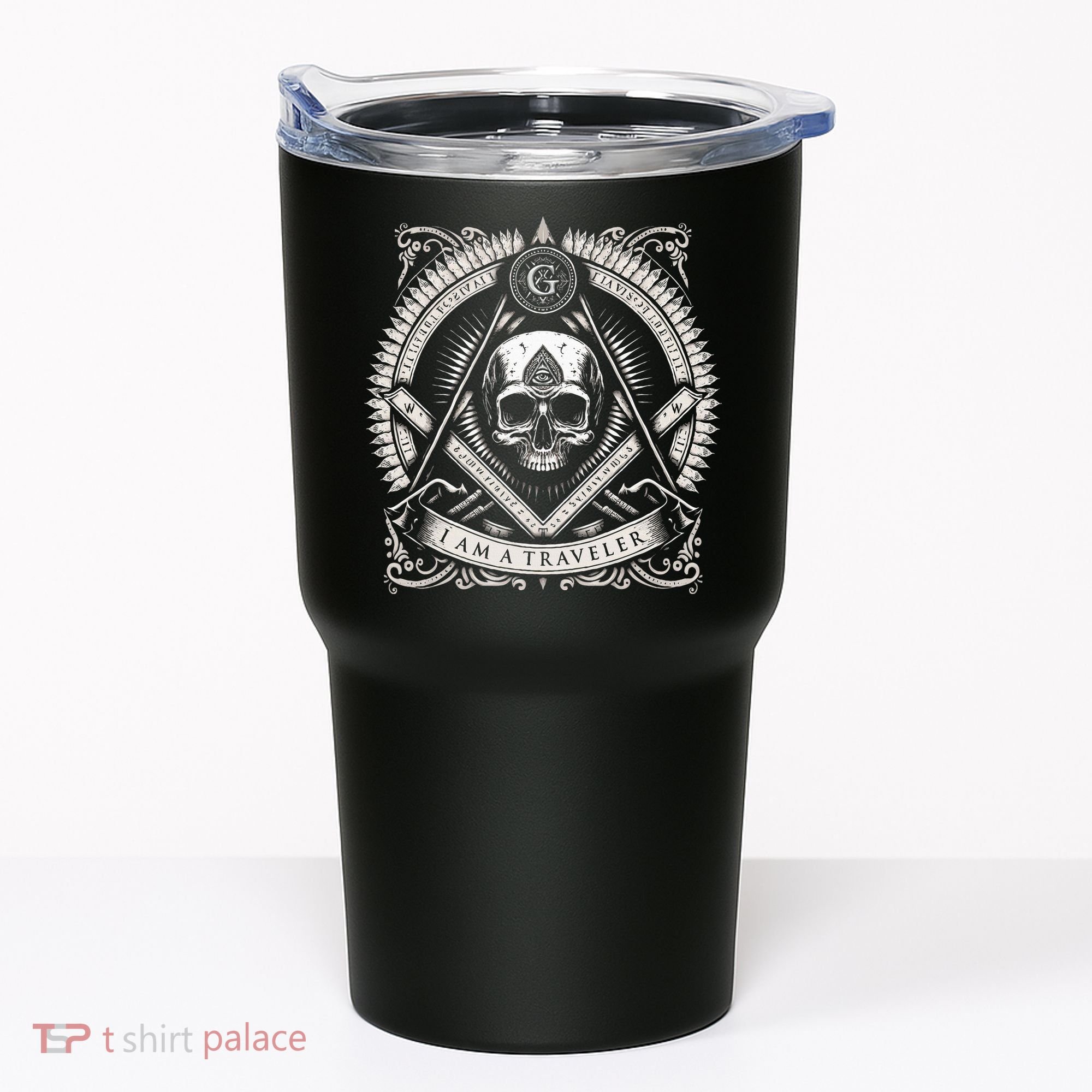 Master Mason Skull Square And Compass Freemason Masonic Tumbler