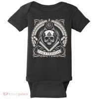 Master Mason Skull Square And Compass Freemason Masonic Baby Bodysuit thumb 0