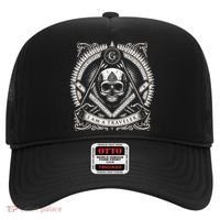 Master Mason Skull Square And Compass Freemason Masonic Hat thumb 0