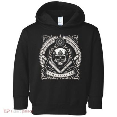 Master Mason Skull Square And Compass Freemason Masonic Toddler Hoodie
